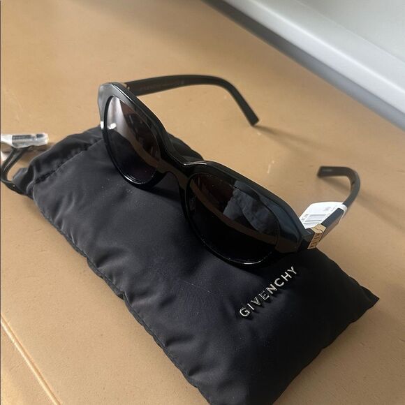 Givenchy Shiny Black/Gradient Brown Round Sunglasses NWT main image 6